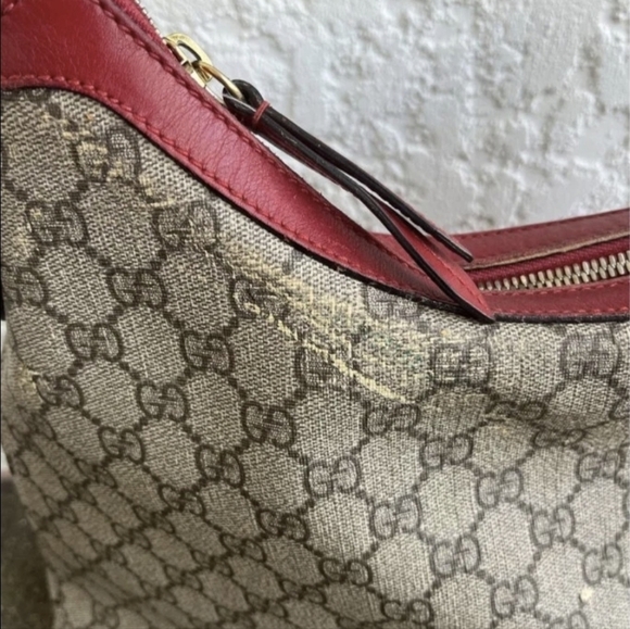 Gucci Linea A Supreme Canvas Hobo Shoulder Bag Beige 414930 - Picture 3 of 6